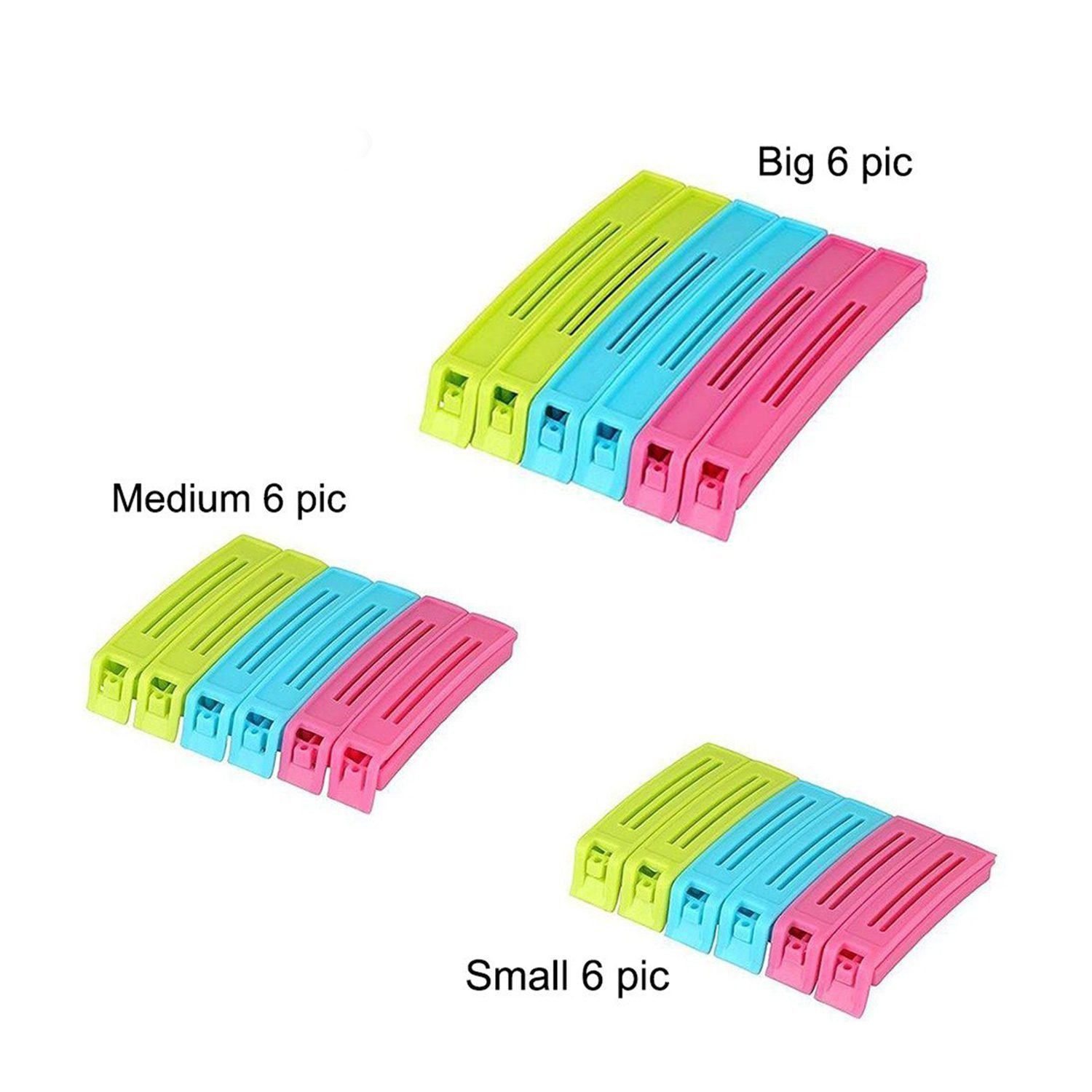 Food Clip (set of 18) (3 Type of Size) - VRTAJ Kitchen Product