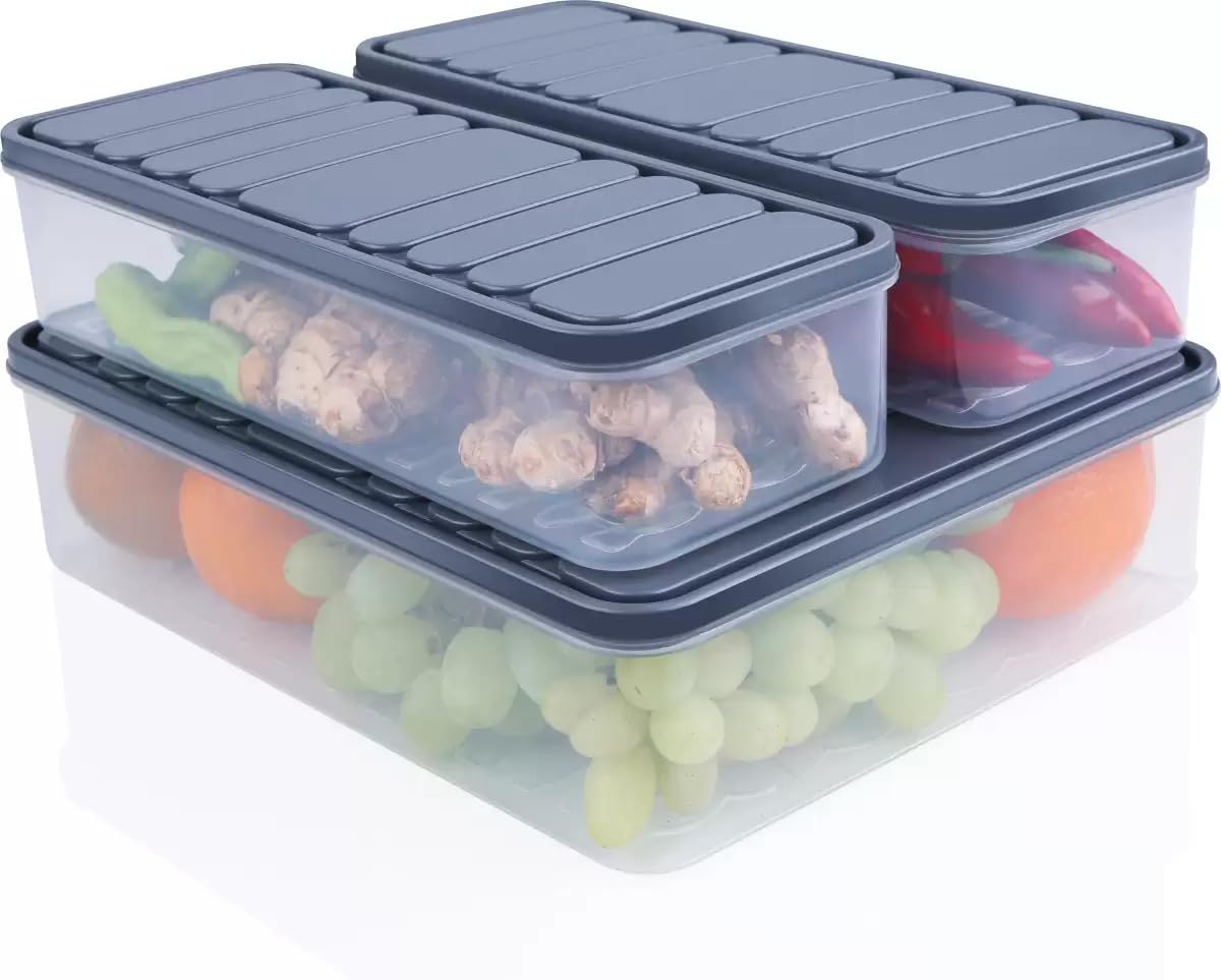 Fridge Storage Container (set of 3), 1200ML-2, 2500ML-1