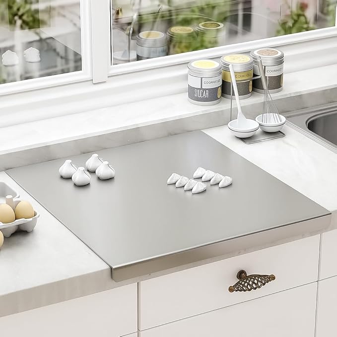 Bend SS Chopping Board (28.5*35.5 cm-1mm) - VRTAJ Kitchen Product